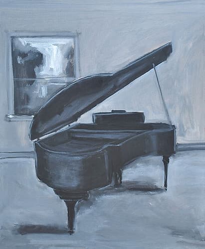 Blue Piano Art Print by Alfred Stevens